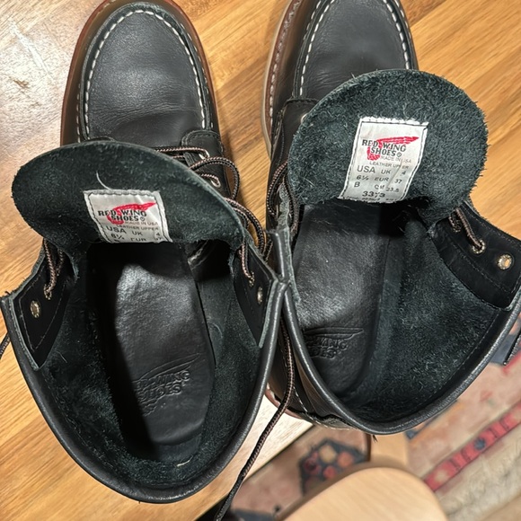 Redwings women black leather mock toe boot - Picture 6 of 8